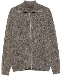 Zanone - Zip-Up Cardigan Virgin Wool Sweater - Lyst