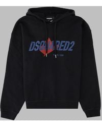 DSquared² - Relaxed Fit Logo Print Sweatshirt Cotton Sweatshirts - Lyst