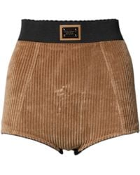 Dolce & Gabbana - Cotton High Waisted Hot Pants Shorts Cotton+Elastane+Polyamide - Lyst