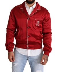 Dolce & Gabbana - Sumptuous Silk Bomber Jacket - Lyst