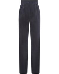 Max Mara - High-waisted Chalk-stripe Jersey Trousers - Lyst