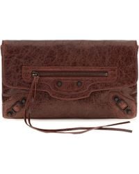 Balenciaga - Le City Clutch Lambskin Lamb Ovis Aries Clutches - Lyst