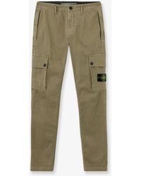 Stone Island - Cotton Blend Cargo Trousers - Lyst