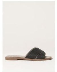 Brunello Cucinelli - Ice Leather Slide Sandals - Lyst