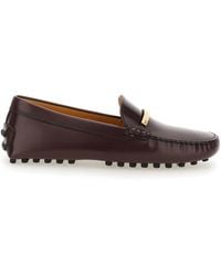Tod's - Loafers With Logo Plaque And Rubber Sole - Lyst
