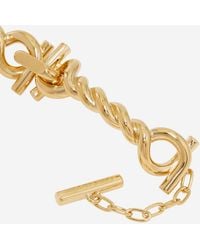 Ferragamo - Necklace Torchon Hook-Tone Brass - Lyst