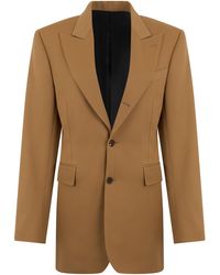 Celine - Wool Jacket Diagonal Pattern Blazers - Lyst