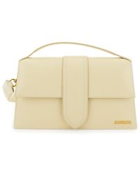 Jacquemus - Le Bambinou Cream Handbag With Logo Lettering - Lyst