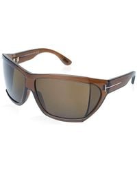 Tom Ford - Sunglasses Geometric Full Rim, Shiny Dark Frame And Lens Ft040248E - Lyst
