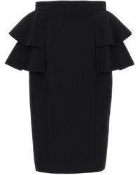 Valentino Garavani - Crepe Couture Skirt Virgin Wool Silk - Lyst