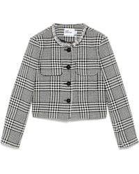 Self-Portrait - Jacket With Houndstooth Pattern - Lyst
