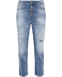 Dondup - Cotton-Blend Crop Jeans - Lyst