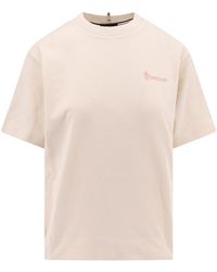 Moncler - Cotton T-Shirt With Frontal Logo - Lyst