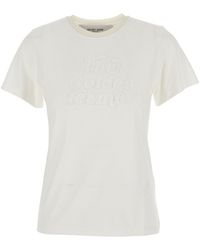 Golden Goose - Crew Neck T-Shirt With Embroidery On Front - Lyst