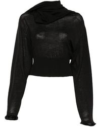 Rick Owens - Asymmetric Draped Sweater - Lyst