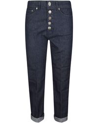 Dondup - Buttoned Cropped Jeans - Lyst