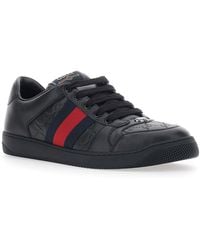 Gucci - Low-Top Sneaker Screener Leather Lambskin Trainers - Lyst