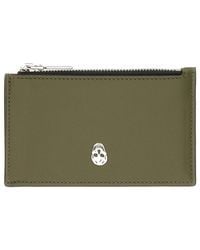 McQueen - Calfskin Skull Card Holder Main: Calf Skin Wallets & Purses - Lyst