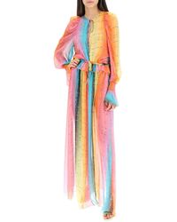 Siedres - Alora Long Silk Chiffon Dress - Lyst