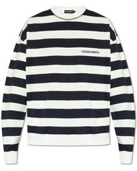 Dolce & Gabbana - Dolce & Gabbana Striped Sweatshirt - Lyst