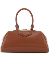 Givenchy - Givenchy Structured Calf Leather Top Handle Bag - Lyst