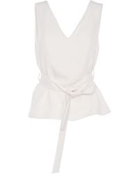 P.A.R.O.S.H. - V-Neck Blouse Polyester - Lyst