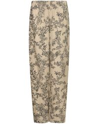 Setchu - Printed Straight Trousers - Lyst