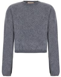 Twinset - V-Neck Sweater Melange Wool Top - Lyst