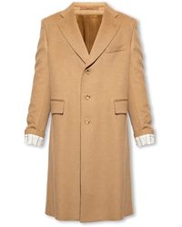 Gucci - Leather Single Breasted Coat - Lyst