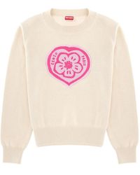 KENZO - Boke Heart Jersey Cotton Jumpers - Lyst