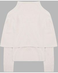 Alysi - Merino Wool Cowl-Neck Jumper Sweater - Lyst