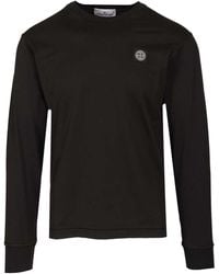 Stone Island - Long-Sleeved Cotton Jersey T-Shirt - Lyst