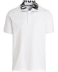 Moschino - Logo Collar Polo Shirt - Lyst