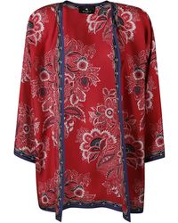 Etro - Floral Printed Satin Jacket - Lyst
