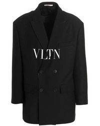 Valentino - Black Silk Blazer - Lyst
