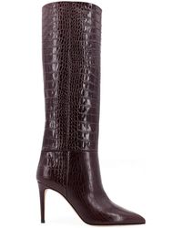Paris Texas - Stiletto Embossed Croco Leather Boots - Lyst