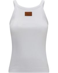 Fendi - Tank Top Ribbed Cotton - Lyst
