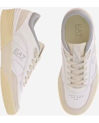 EA7 - Otg Pride Luxe Leather Sneakers With Suede Accents - Lyst