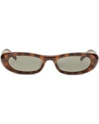 Saint Laurent - Tortoiseshell Sunglasses Med Hav Acetate; Nylon - Lyst