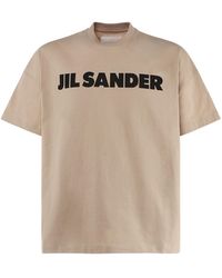 Jil Sander - Cotton Jersey T-Shirt With Printed Logo - Lyst