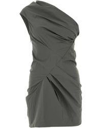Entire studios - Dark Nylon Stretch Mini Pillar One-Shoulder Dress - Lyst