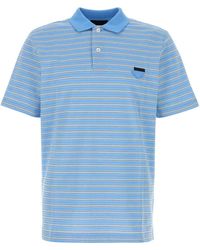 Prada - Striped Polo Sweater - Lyst