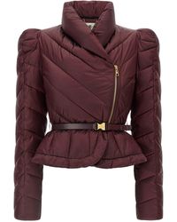 Elisabetta Franchi - Vela Fabric Down Jacket - Lyst