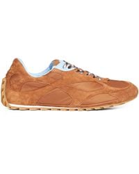 Bottega Veneta - Amber Suede And Nylon Orbit Flash Sneakers - Lyst