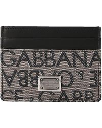 Dolce & Gabbana Jacquard Logo Card Holder - Black