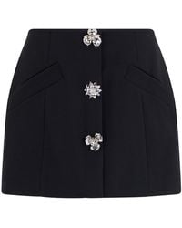 Blumarine - Short Skirt With Decorative Buttons Polyester - Lyst