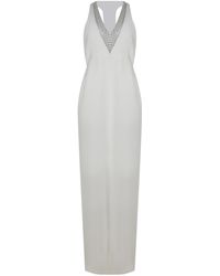 Max Mara - Secolo Embellished V-Neck Sleeveless Dress - Lyst