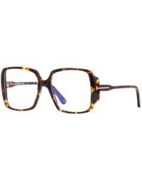 Tom Ford - Eyeglasses Square Full Rim, Frame And Clear Demo Lenses Lens Ft5621-B052 Sunglasses - Lyst