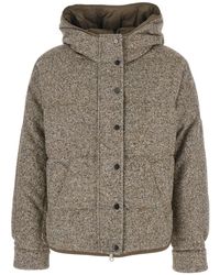Brunello Cucinelli - Down Jacket With Fixed Hood And Reversible Design - Lyst