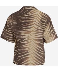 Just Cavalli - Shirt Linen-Cotton Tropical Print - Lyst